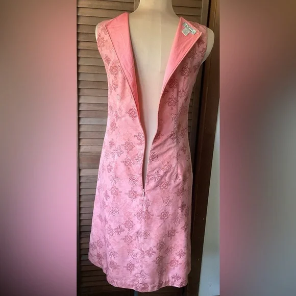 Tommy Bahama Vintage Peach Floral Sleeveless Dress - Picture 4 of 9